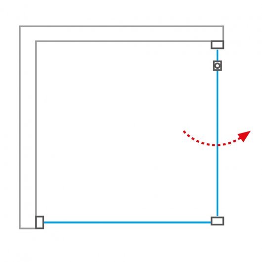 Drawing of PXDO1N shower door and PXBN left side wall